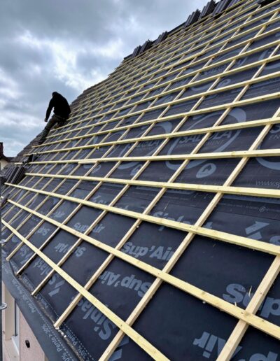 Préparation toiture charpentier couvreur